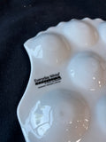 Ceramic Everyday White By Fitz & Floyd Seashell Deviled Egg Platter