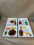 Crate & Barrel Square Appetizer Plates Whiskey Cocktail Recipes Set Of 4