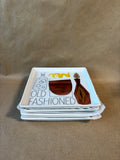 Crate & Barrel Square Appetizer Plates Whiskey Cocktail Recipes Set Of 4