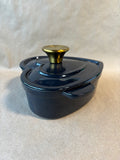 Smith Clark Ironworks 1Qt Heart Enamled Cast Iron Dish