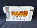 Set Of 4 Libbey Charisma Glass Goblets