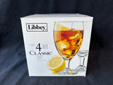 Set Of 4 Libbey Classic Glass Goblets