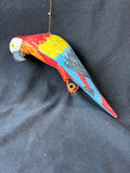 Hand-Carved Wooden Parrot Figurine