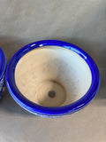 Pair of Blue & White Chinese-Style Porcelain Planters