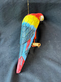 Hand-Carved Wooden Parrot Figurine