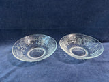 Pair Of Indiana Clear Glass Orchard Fruit Bowls