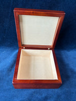 Wooden Floral Decorative Box With Blank Cards And Envelopes Inside