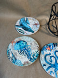 Sea Life Coaster Set Of 6 W/ Holder *Read Description*