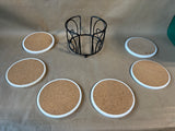 Sea Life Coaster Set Of 6 W/ Holder *Read Description*