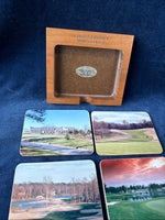 Set Of 4 Ford Colony Coasters With Wooden Holder