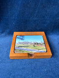 Set Of 4 Ford Colony Coasters With Wooden Holder