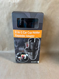 Adjustable Car Cup Holder Expander Adapter - 2 in 1