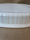 Corning Ware F-6-B French White Oval Divided Casserole Dish