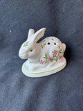 Andrea By Sadek Williamsburg Meadow Flower Wild Rose Porcelain Pomander Rabbit