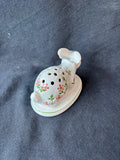 Andrea By Sadek Williamsburg Meadow Flower Wild Rose Porcelain Pomander Rabbit