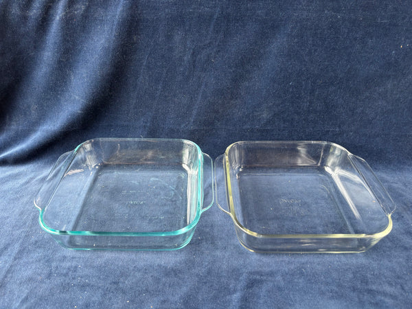 Pair Of Pyrex Glass Baking Dishes