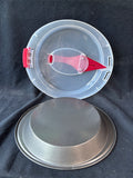 Round Pie Dish W/ Plastic Lid (A)