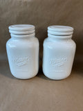 Pair Of Tabletop Gallery Mason Ceramic Jars