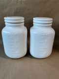 Pair Of Tabletop Gallery Mason Ceramic Jars