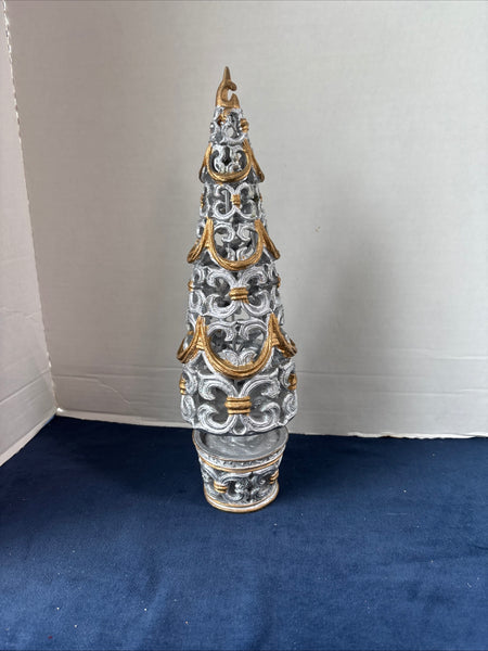 Silver/Gold Toned Glitter Christmas Tree*Read Description*