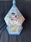 Painted Wood Snowman Mini Gazebo