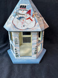 Painted Wood Snowman Mini Gazebo