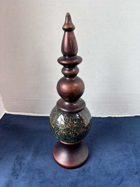 Kirklands Wooden Orb Vase *Read Description*
