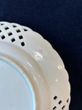 RK Dresden Germany Porcelain Plate With Lattice Edge & Floral Design
