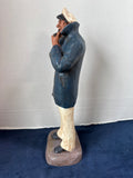 Hand Painted Sculpture "The Tug Captain" By Michael Garman
