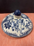 Serving Lidded Bowl Ceramic Blue And White