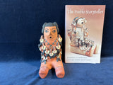 Storyteller Navajo Figurine Signed With Book On Storytellers