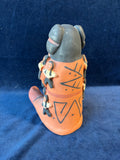 Storyteller Navajo Figurine Signed With Book On Storytellers