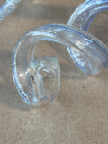 Murano Style Hand Blown Art Glass Flower With Spiral Stem *Read Description*