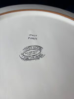 Jennifer Moore Hand Painter Floral Platter Pink Blue Made in Italy
