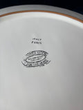 Jennifer Moore Hand Painter Floral Platter Pink Blue Made in Italy