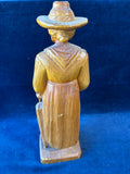 Hand Carved Women With Umbrella- Made In Germany