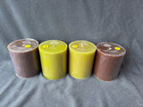 Lot Of 4 Pottery Barn Accents Unscented Pillar Candles, Unused