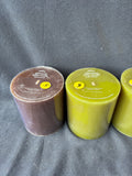 Lot Of 4 Pottery Barn Accents Unscented Pillar Candles, Unused