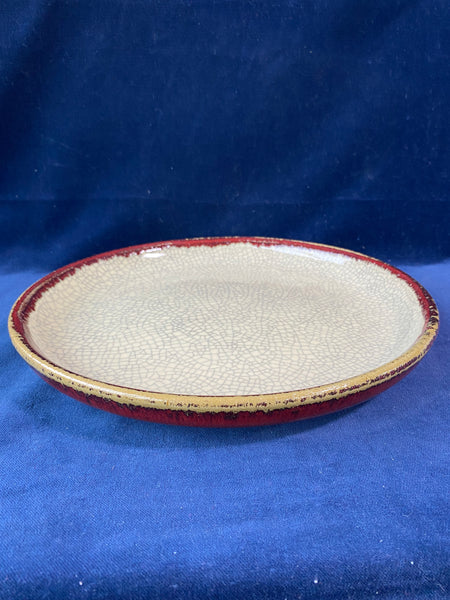 Pier 1 One Crackle Collection High Lip Serving Plate