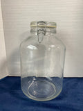 (A) Lot Of 4 Italy Fidenza Fido Clear Glass Canister Jars