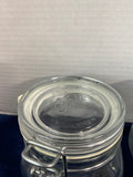 (B) Lot Of 4 Italy Fidenza Fido Clear Glass Canister Jars