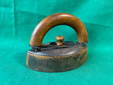 Cast Iron Sad Iron W/Wooden Handle (B)