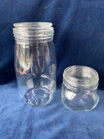 Lot Of 3 Assorted Glass Jars