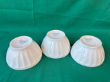 Set Of 3 Anthropologie Biscuit Ceramic Bowls Made In Portugal