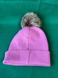 Steve Madden Scarf And Hat Set Pink Plaid