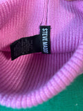 Steve Madden Scarf And Hat Set Pink Plaid