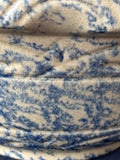 Robinson Ransbottom #305 ~ 12" Blue Sponge ware Mixing Bowl w/Sunset Rim Pattern *Read Description