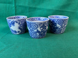 Set Of 3 Blue And White Two’s Company Cachepots