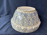 Robinson Ransbottom #305 ~ 12" Blue Sponge ware Mixing Bowl w/Sunset Rim Pattern *Read Description