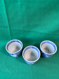 Set Of 3 Blue And White Two’s Company Cachepots